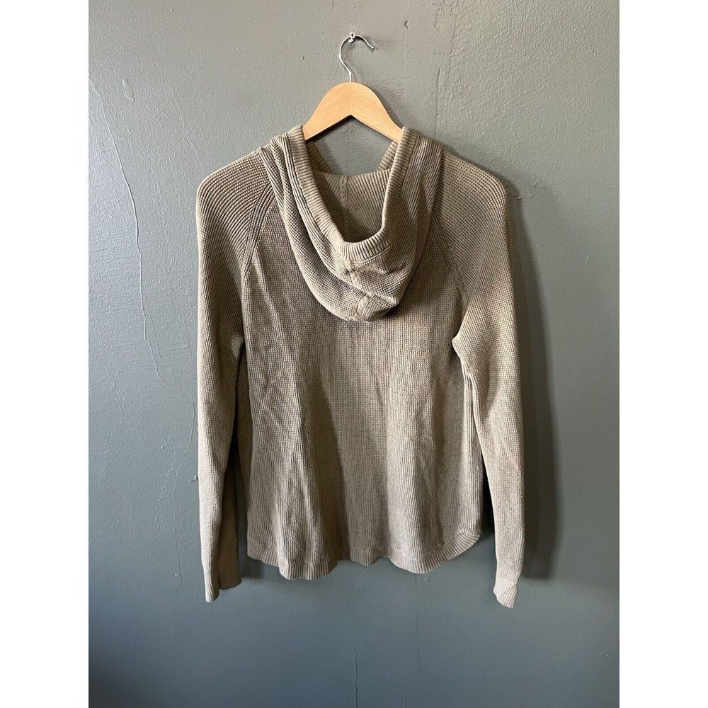 Lauren Ralph Lauren Womens Green Knit Waffled Hooded Sweatshirt Size XL - Picture 2 of 3